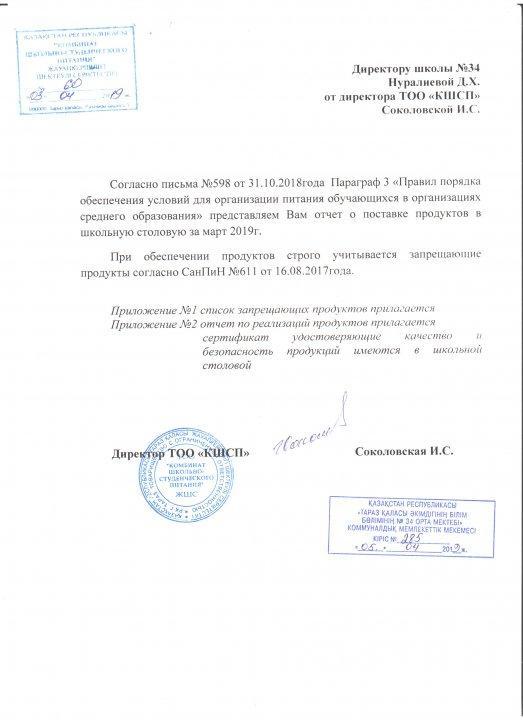 Отчет по питанию
