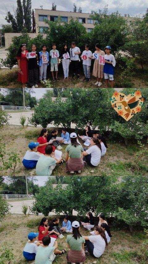 🔰Летняя школа: Английский язык. Урок прошел на свежем воздухе. Для развития лексики урок прошел в игровом формате.