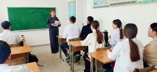 🔰2024 жылдың 1 ақпанында Өзіңді бағала, өмірді таңда! тақырыбында Жамбылская областьның психикалық денсаулық орталығының психологы Л.Т.Абдрасмлова тарапынан жоғарғы сынып оқушыларына дәріс оқылды.