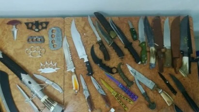 Жамбыл облысында полицейлер 3,5 мыңға жуық пышақ пен кастет тәркіледі